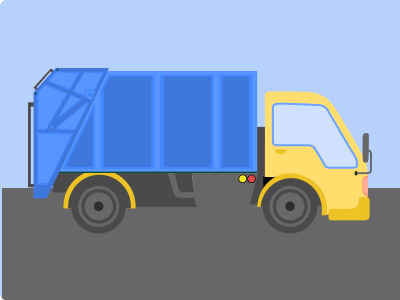 Rear lift waste truck